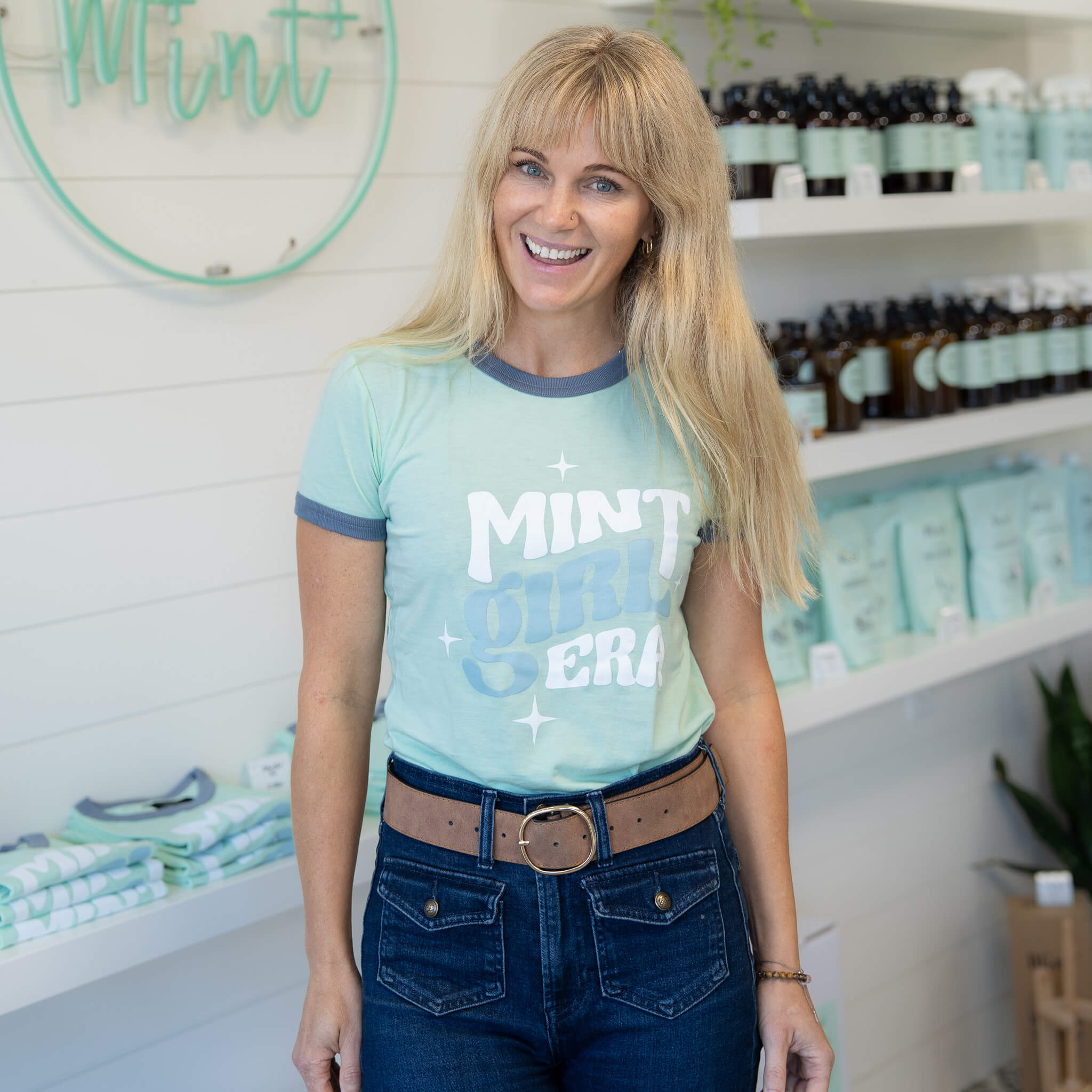 Woman wearing a &