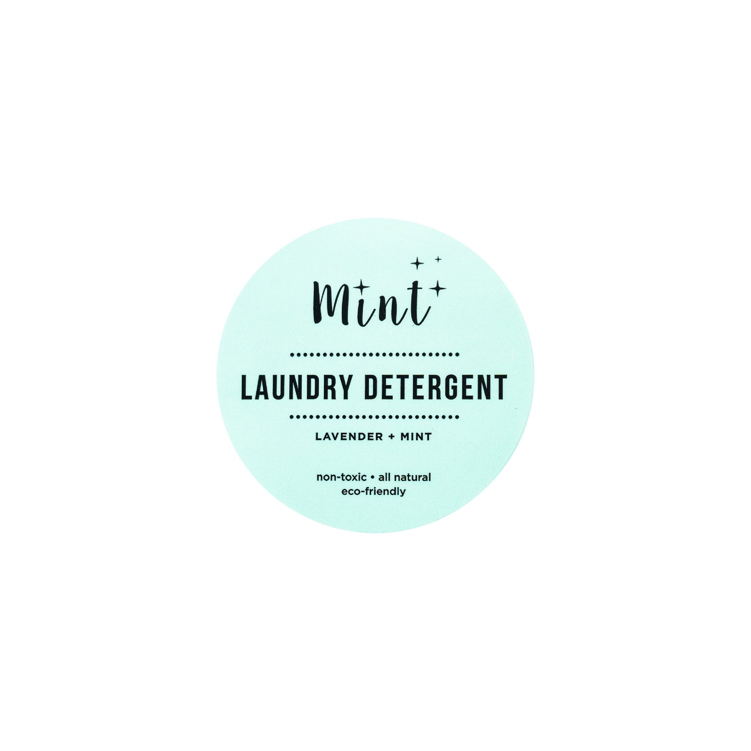 mint laundry detergent label