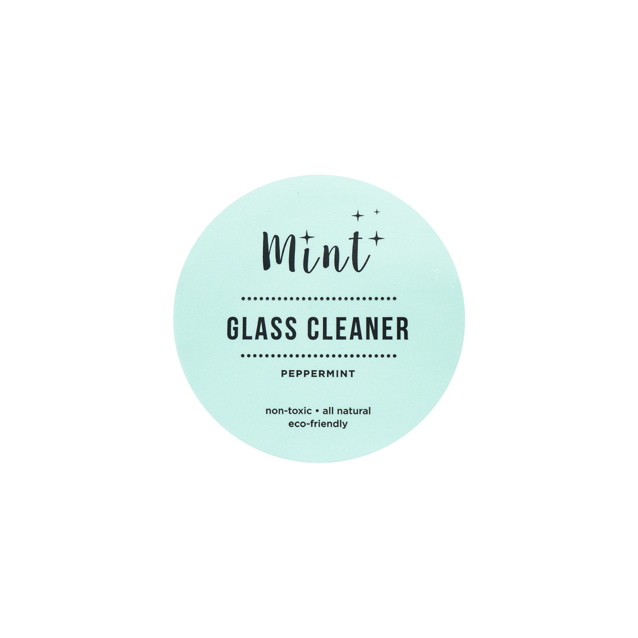 mint glass cleaner label