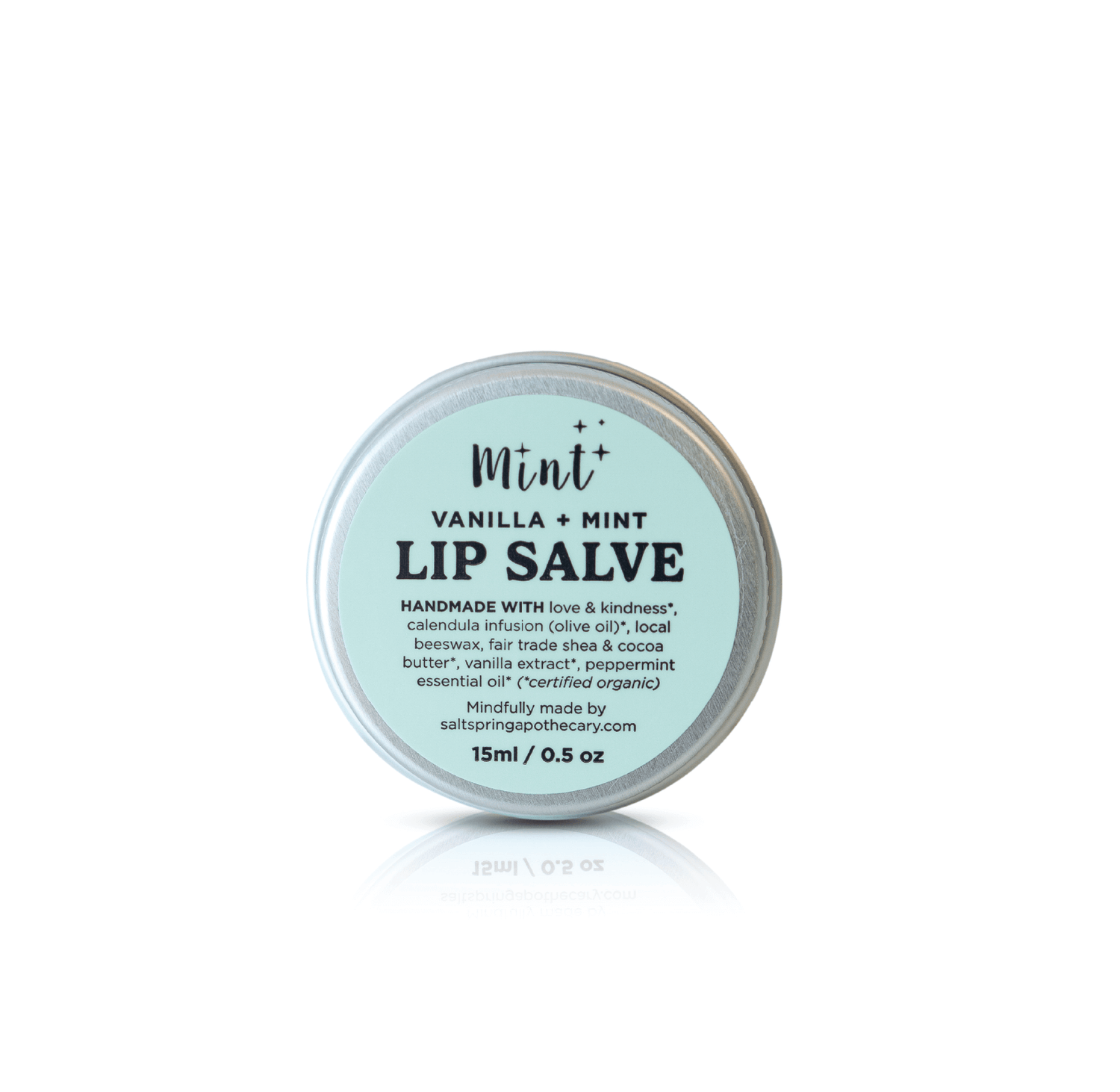 Lip salve container with &