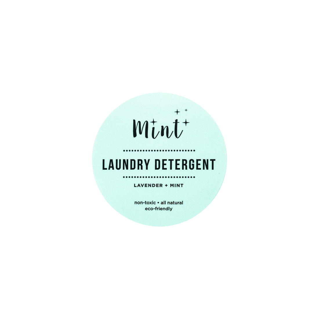 mint laundry detergent label