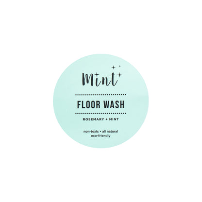 mint floor wash label