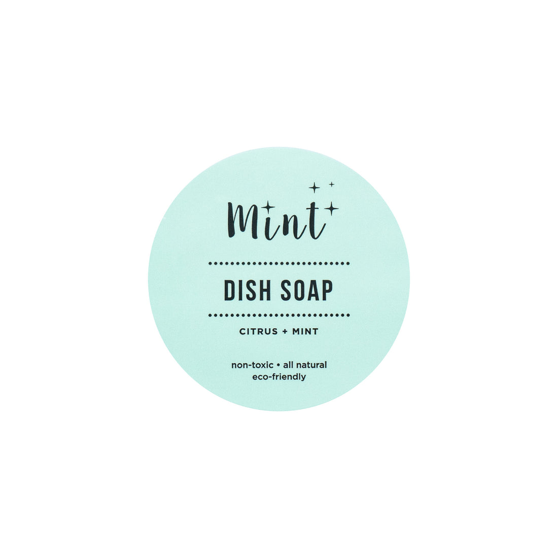 mint dish soap label