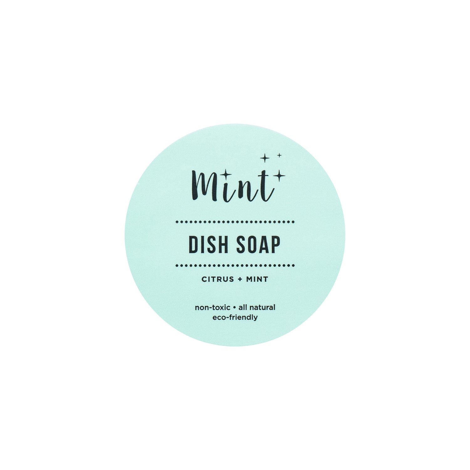 mint dish soap label