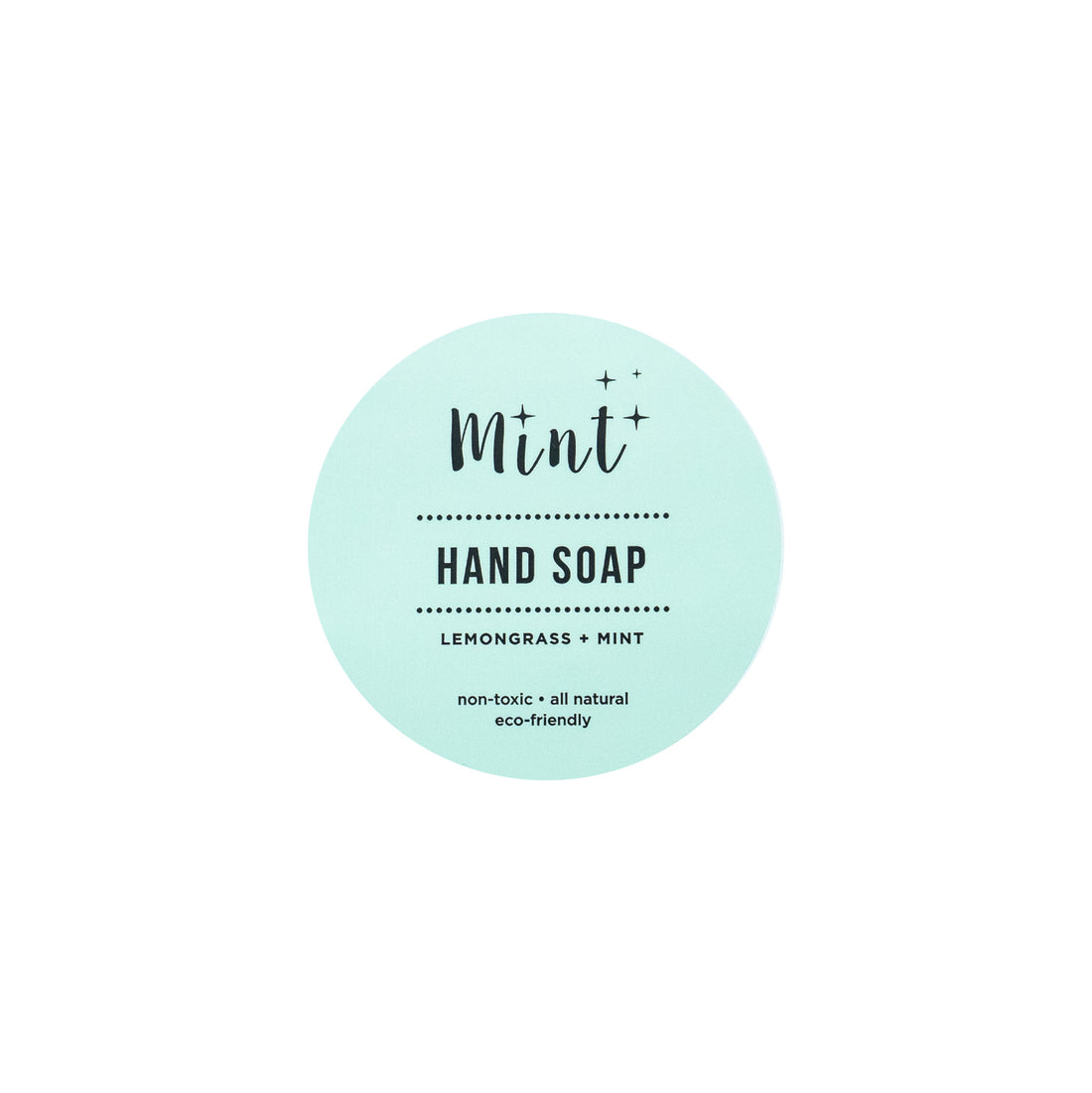mint hand soap label