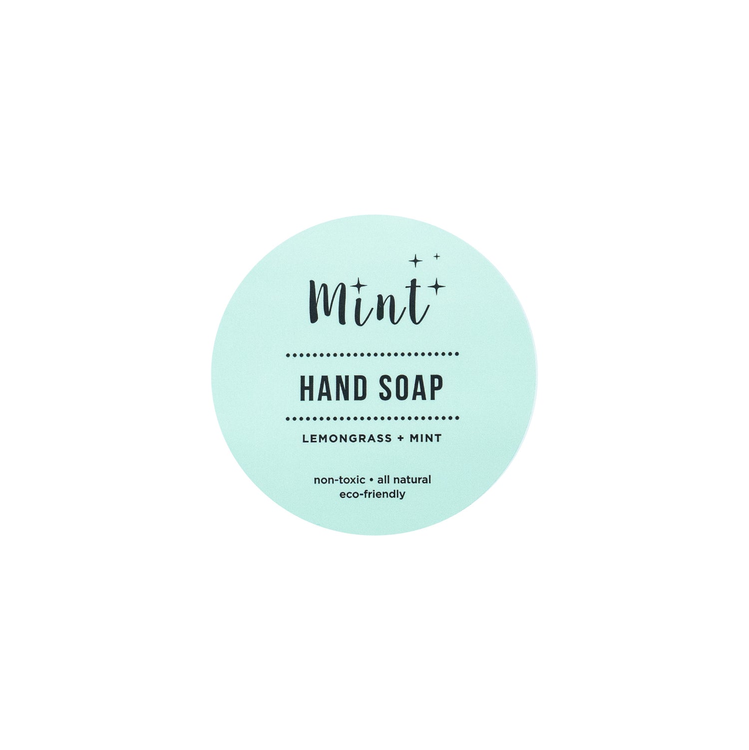 mint hand soap label
