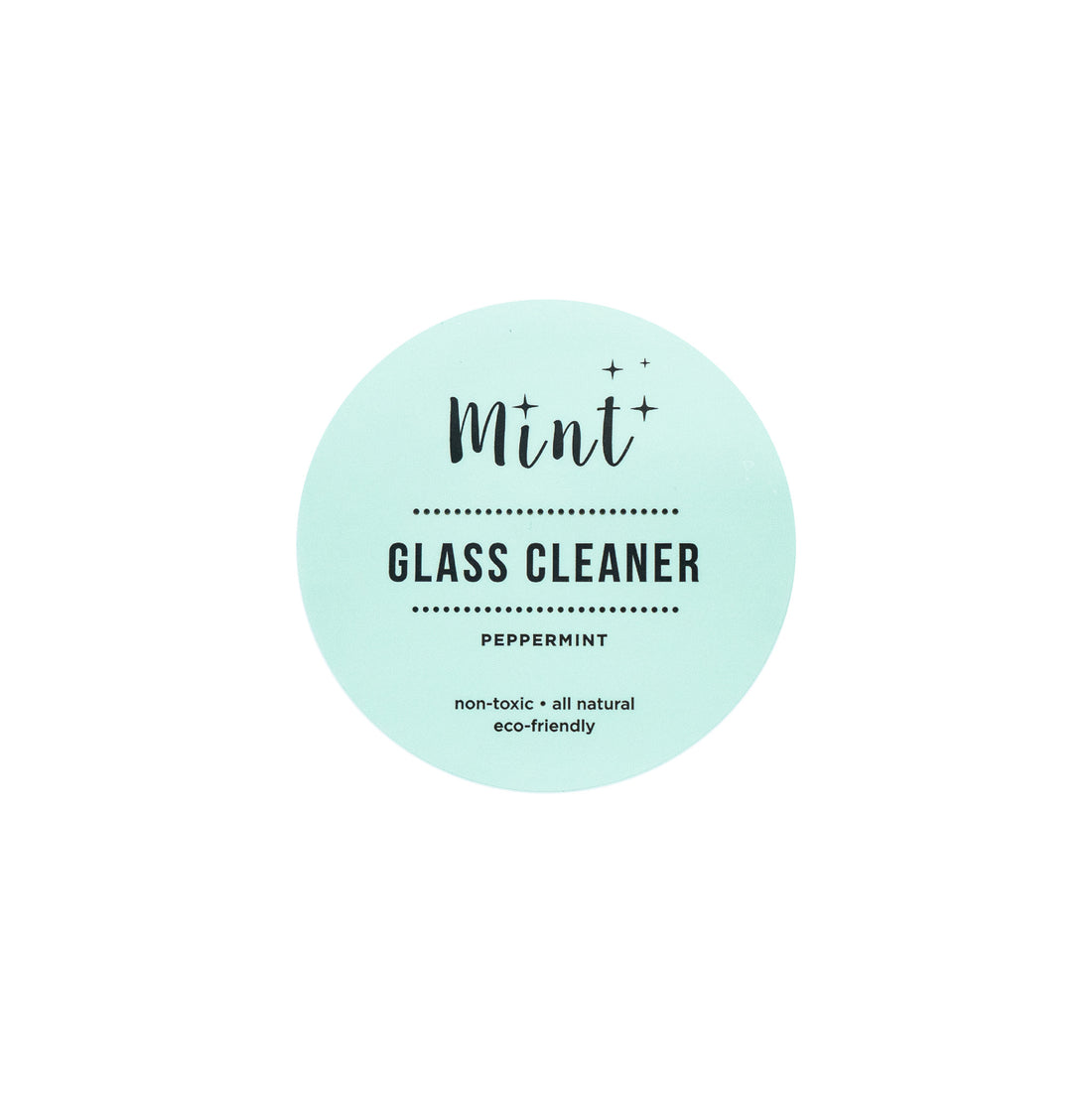 mint glass cleaner label