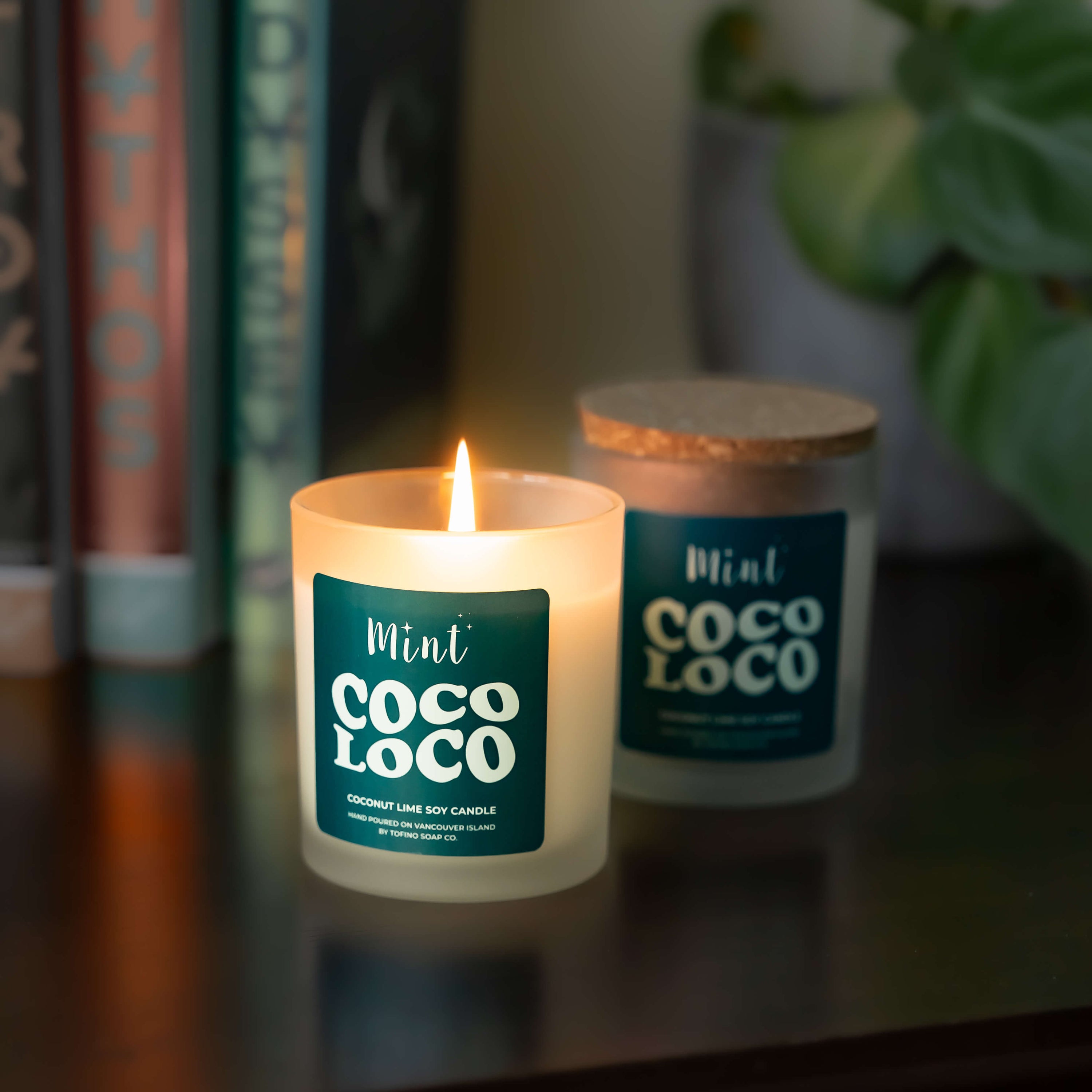 Candle labeled &