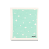 Mint x Goldilocks Swedish Dishcloth with mint green star design, laid flat on a white background.