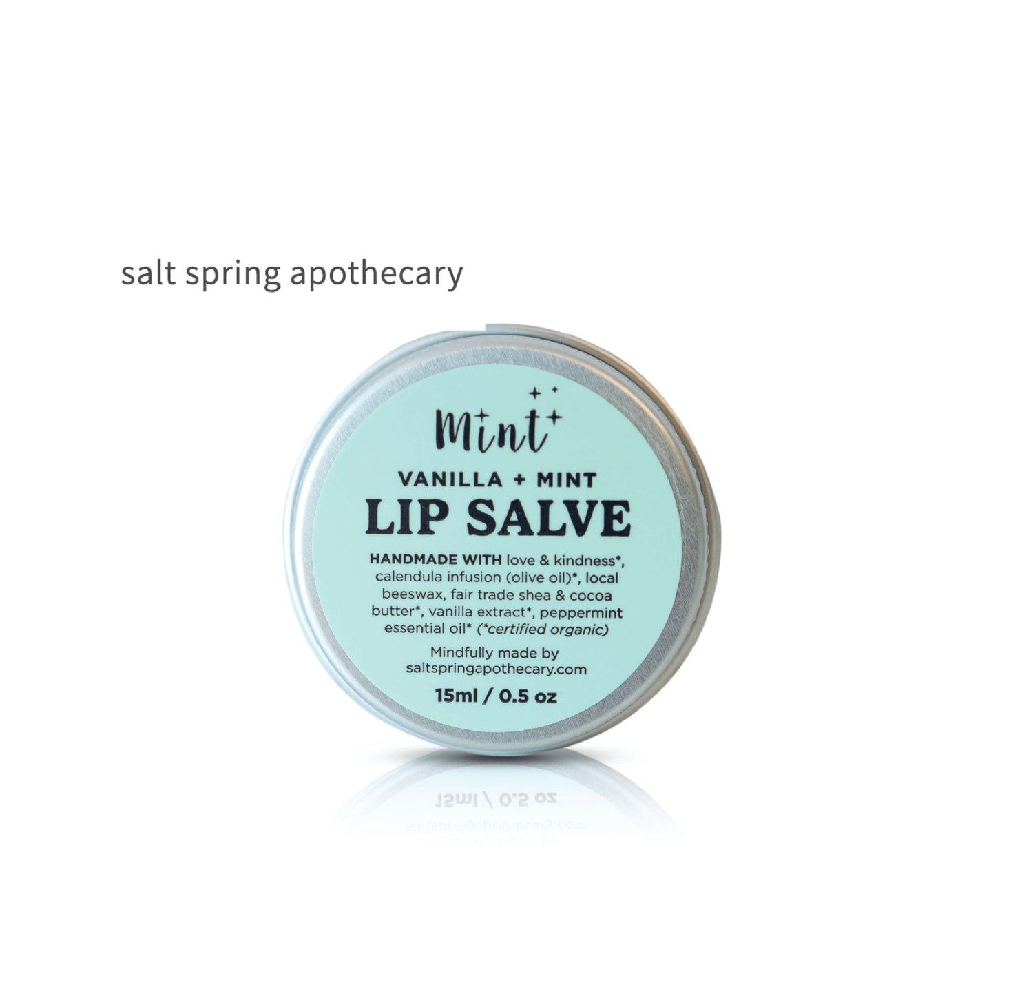 Lip salve container with &