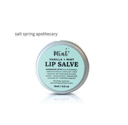 Lip salve container with &