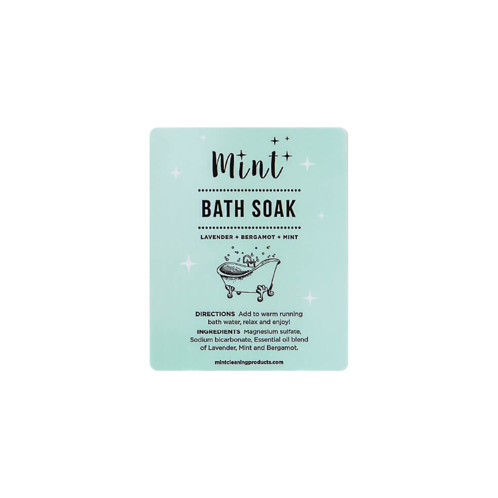 Mint Bath Soak Label