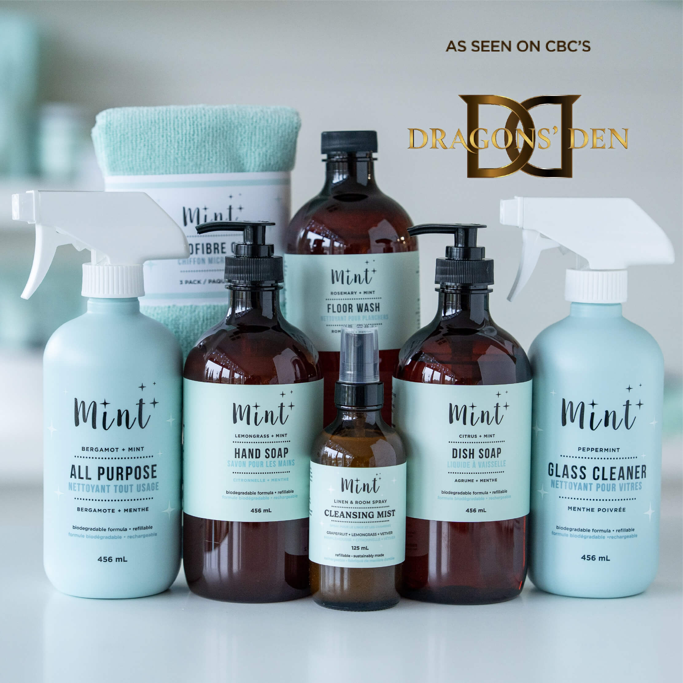 dragons den bundle mint cleaning products