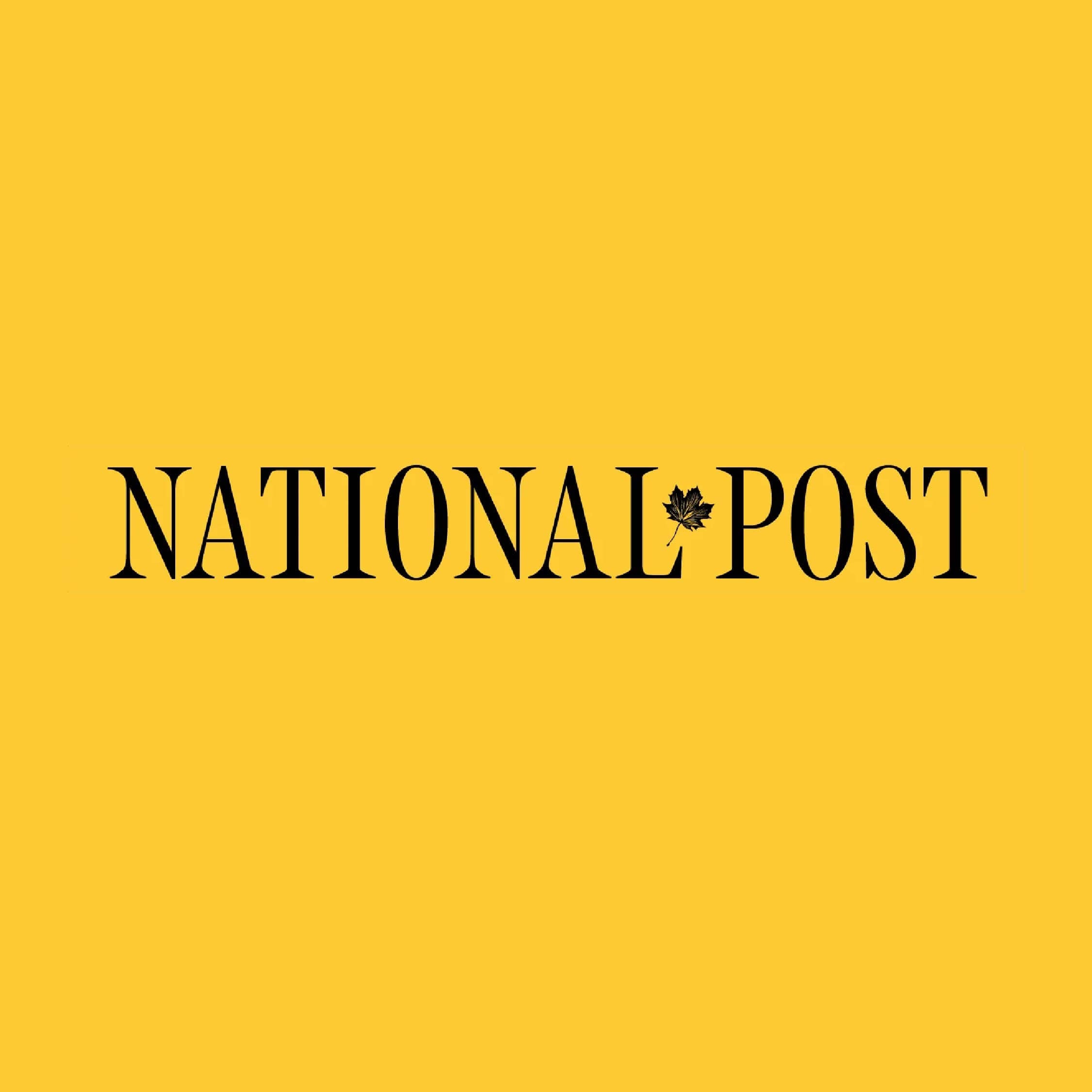 National Post logo on a yellow background